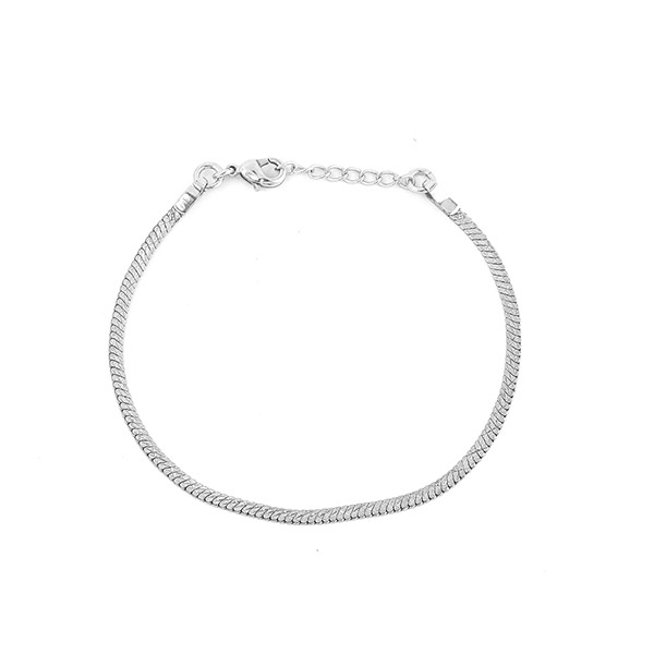 Armband, SNAKE CHAIN, versilbert / CONTIGO Fairtrade Onlineshop