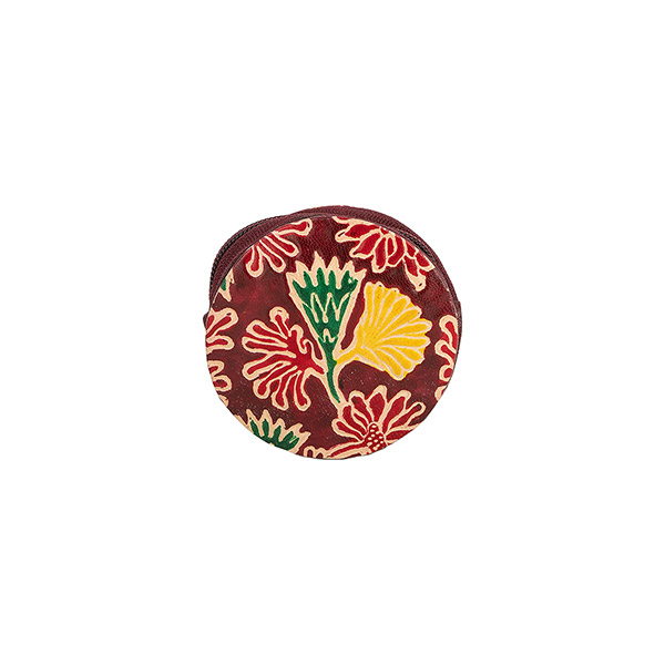 Mini-Börse rund 8cm SIMRAN, Ziegenleder / CONTIGO Fairtrade Onlineshop