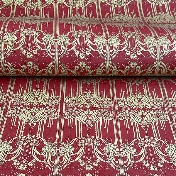 LOKTA Papierbogen, handgemacht, BAROQUE, beere-gold