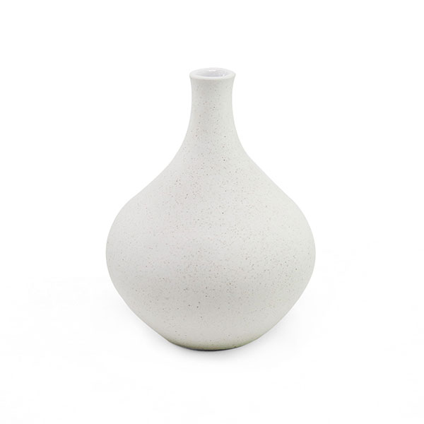 Vase FELIZ S, 10x14 cm, weiß-sand, Keramik, handgemacht