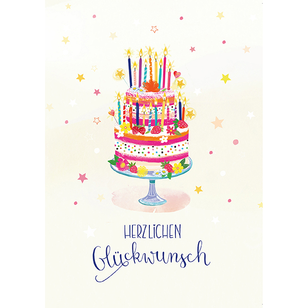 Grußkarte M Herzlichen Glückwunsch