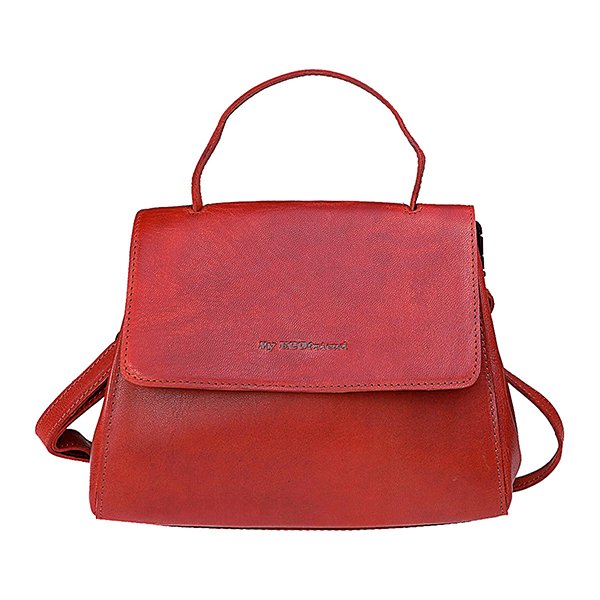 Handtasche AUDREY rot, Ziegenleder