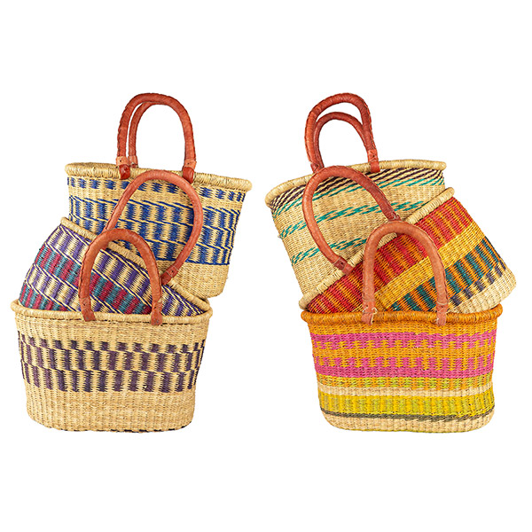 Bolga Korb oval 44-48cm, bunt