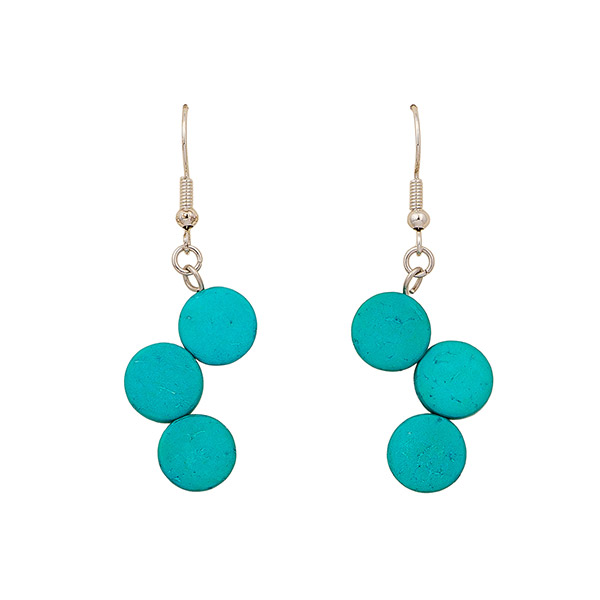 Ohrringe Puntos TRIO seegrün-türkis, Kokosnuss / CONTIGO Fairtrade Onlineshop