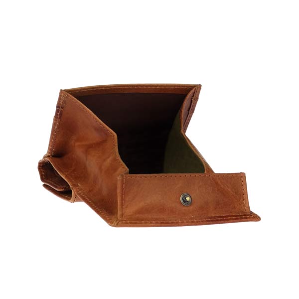 Börse SMALL 8x9,5cm Vintage braun, Rindsleder / CONTIGO Fairtrade Onlineshop