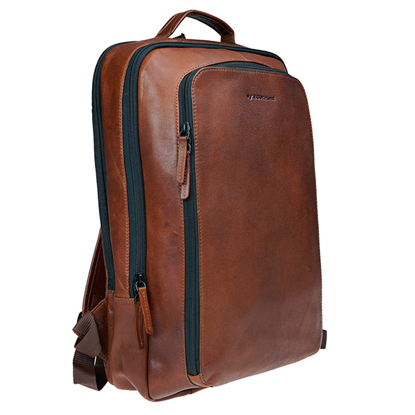 Rucksack SPORTY chestnut, Ziegenleder / CONTIGO Fairtrade Onlineshop