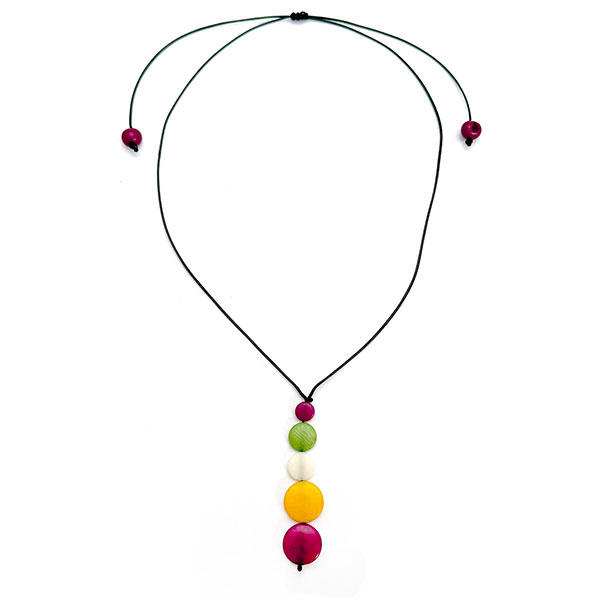 Halskette BASIC confetti fuchsia pastell, Tagua