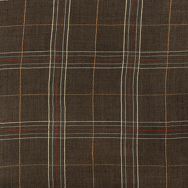 Webschal TARTAN, kariert, braun-rot, 180x70 cm, 94 % Wolle, 6 %  Seide / CONTIGO Fairtrade Onlineshop
