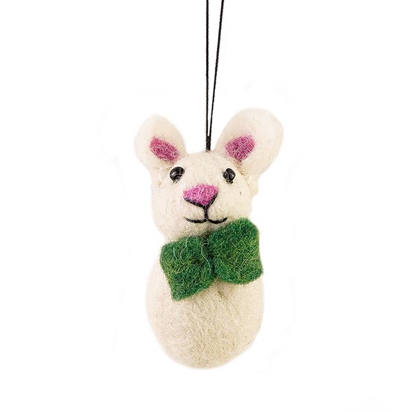 Anhänger FRÜHLINGSMAUS 3x8cm (Stückpreis), Wollfilz / CONTIGO Fairtrade Onlineshop