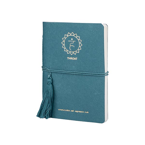 Notizbuch Chakra 18x13cm THROAT, Recyclingpapier handgeschöpft / CONTIGO Fairtrade Onlineshop