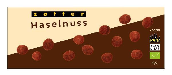 Zotter Genüsse - Haselnuss 70g  BIO vegan / CONTIGO Fairtrade Onlineshop