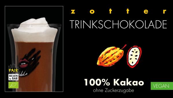 Zotter Trinkschoko 100% Kakao 5x22g BIO