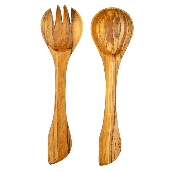 Salatbesteck 29cm Klassik, Olivenholz / CONTIGO Fairtrade Onlineshop
