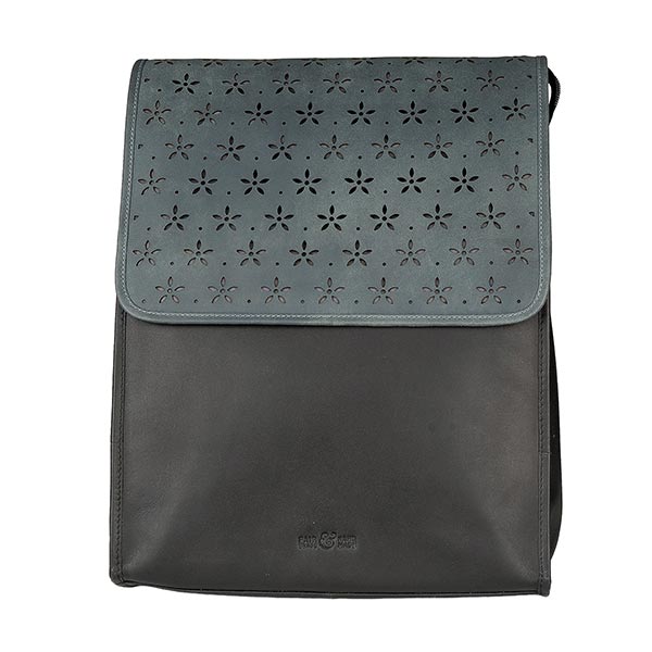 Wechselklappe CUT rauchblau IndiWIEDUella, Vintageleder / CONTIGO Fairtrade Onlineshop