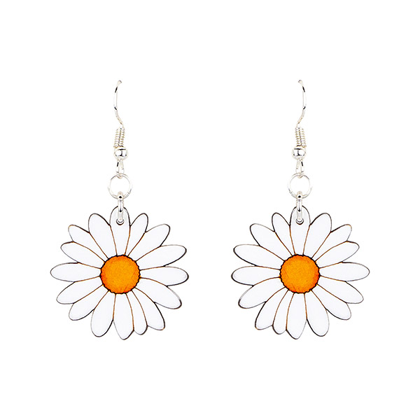 Ohrringe GÄNSEBLÜMCHEN, Flaschenkürbis / CONTIGO Fairtrade Onlineshop
