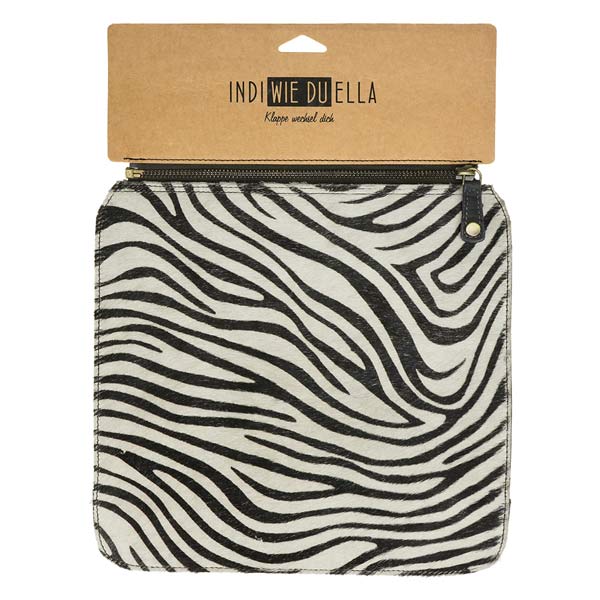 Wechselklappe HAIR Zebra IndiWIEDUella, Rindsleder