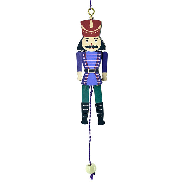 Hampelfigur Nußknacker blau-rot, MDF / CONTIGO Fairtrade Onlineshop