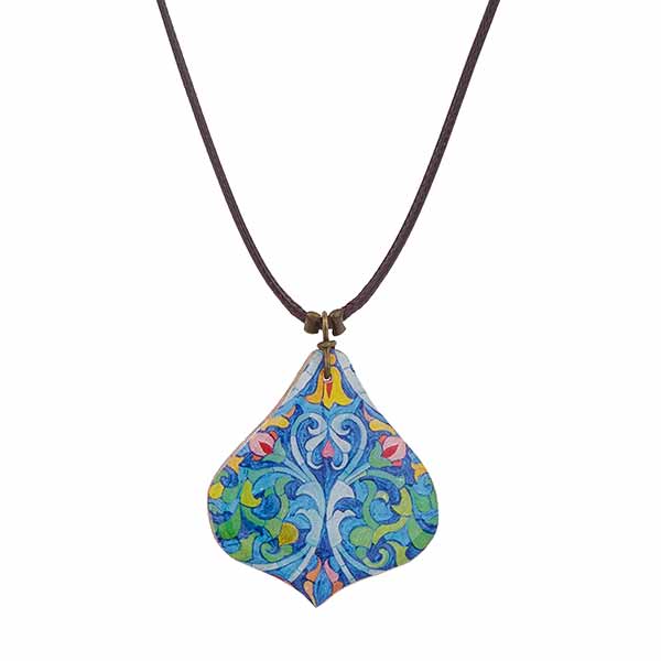 Halskette Ocean Zwiebelform türkis, Fliese