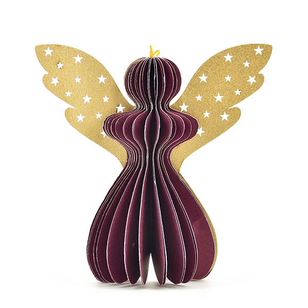 Papierdeko Engel Origami 7cm beere, Sterne, Papier / CONTIGO Fairtrade Onlineshop