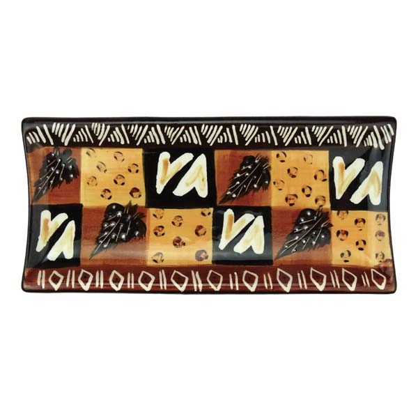 Schale Rechteck ANIMAL PRINT, Keramik Kapula