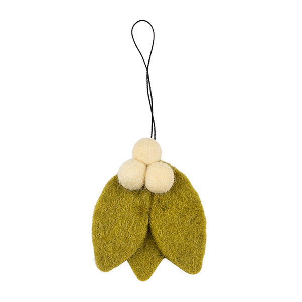 Dekoanhänger MISTEL (Stückpreis), Wollfilz / CONTIGO Fairtrade Onlineshop