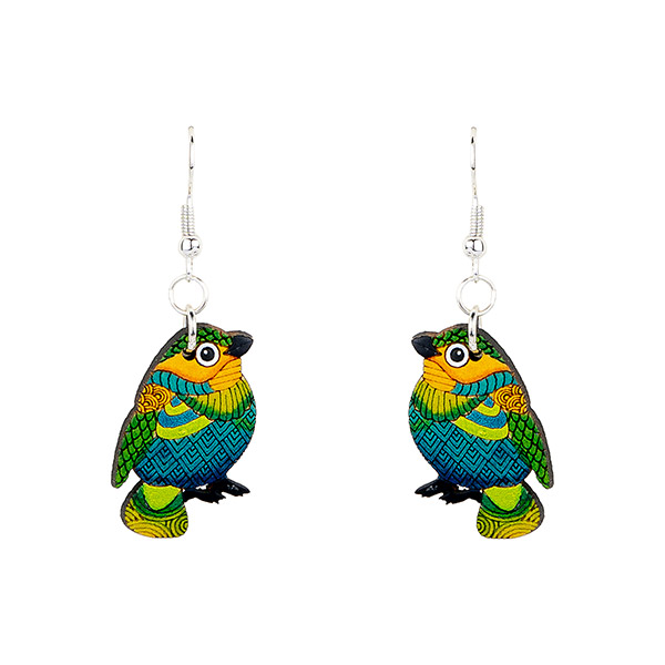 Ohrringe DICKER VOGEL, Flaschenkürbis / CONTIGO Fairtrade Onlineshop