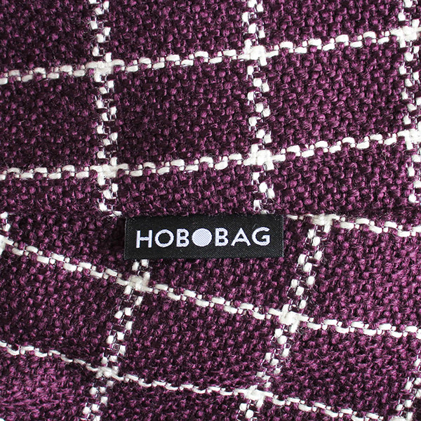 Tasche HOBOBAG CAMBRIDGE, aubergine-weiß Tweed, Wollmix / CONTIGO Fairtrade Onlineshop