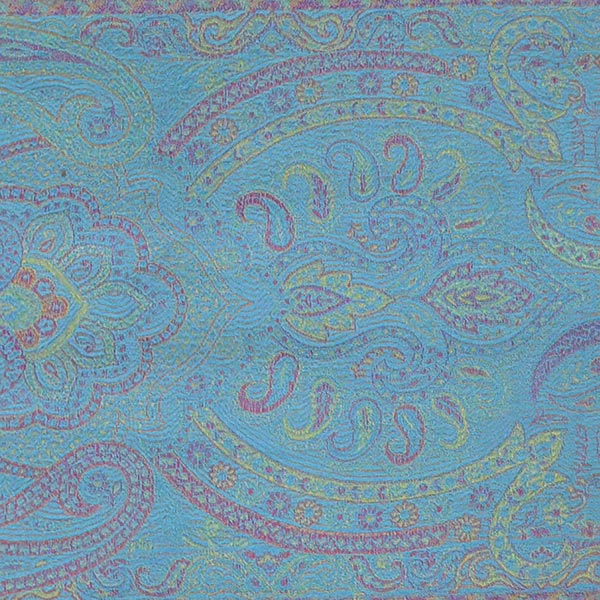 Schal PAISLEY türkis-grün-rot-mix, 165x35cm, Seide / CONTIGO Fairtrade Onlineshop