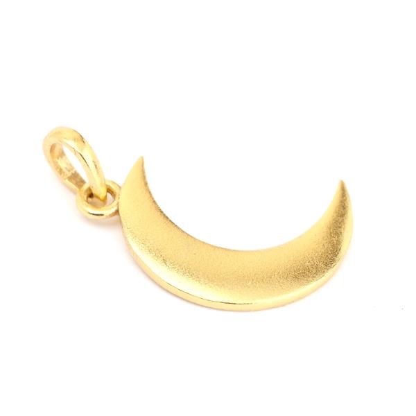 Anhänger, Halbmond, Mix&Match, 22K vergoldet / CONTIGO Fairtrade Onlineshop