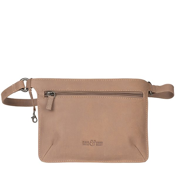 Gürteltasche ELEGANCE taupe, Rindsleder