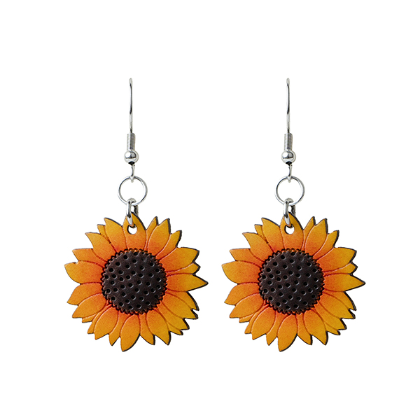 Ohrringe SONNENBLUME, Flaschenkürbis