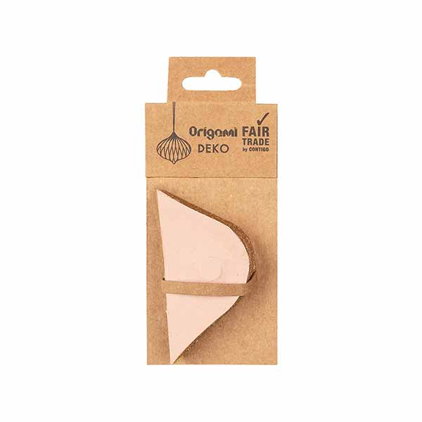 Papierdeko Origami 6,5cm ONION rose, Goldrand / CONTIGO Fairtrade Onlineshop