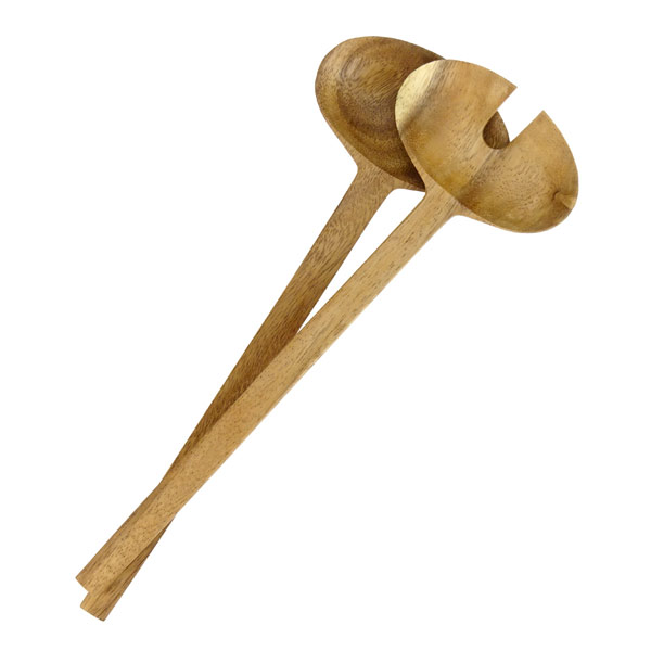 Salatbesteck 30cm oval LARA, Acaciaholz