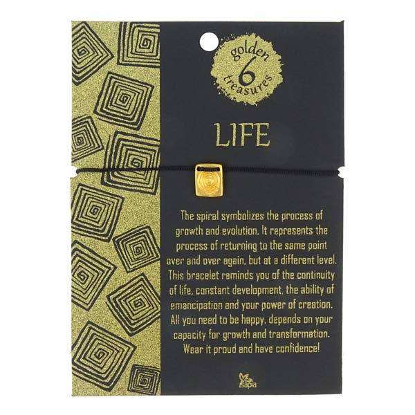 Armband LIFE - LEBEN, 24 Karat vergoldet / CONTIGO Fairtrade Onlineshop