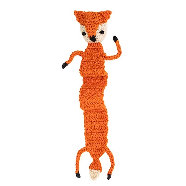 Lesezeichen FUCHS gehäkelt, handgemacht, Baumwolle (Stückpreis)