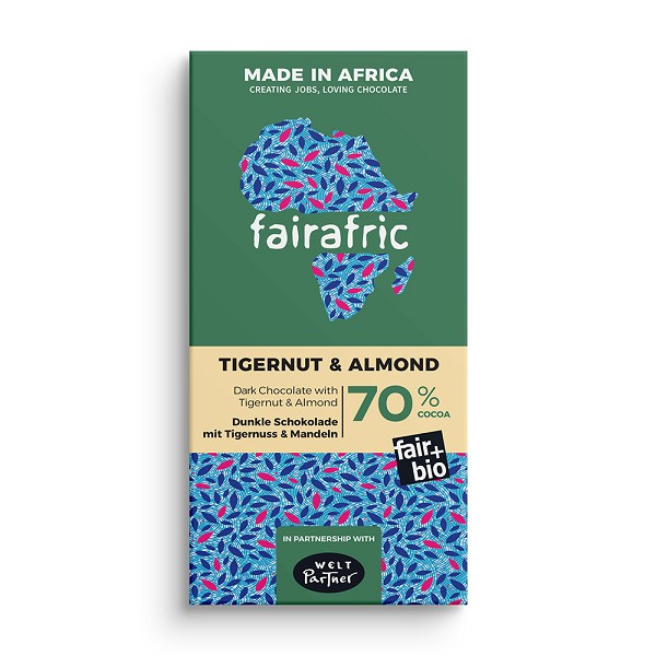 fairafric - Schokolade BIO Dark 70% Tigernus & Mandel 80g / CONTIGO Fairtrade Onlineshop
