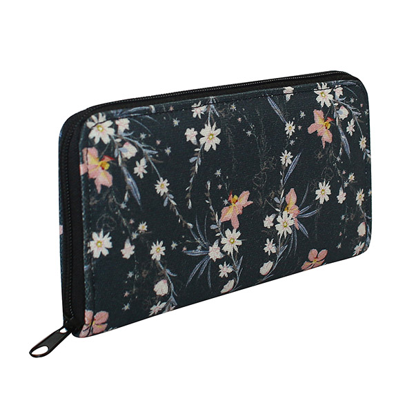 Brieftasche MILLEFLEUR, 20x10 cm, Baumwoll-Canvas / CONTIGO Fairtrade Onlineshop