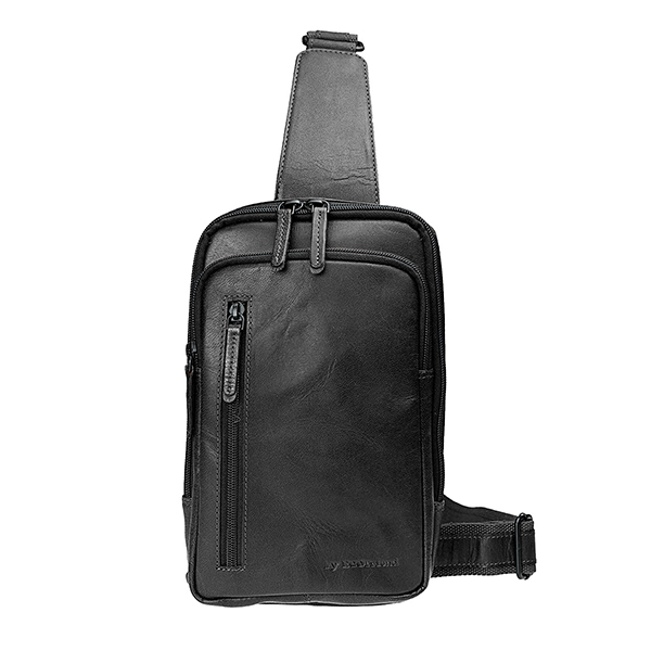 Crossbody Bag SPORTY schwarz, Ziegenleder Crossbody Bag SPORTY schwarz, Ziegenleder