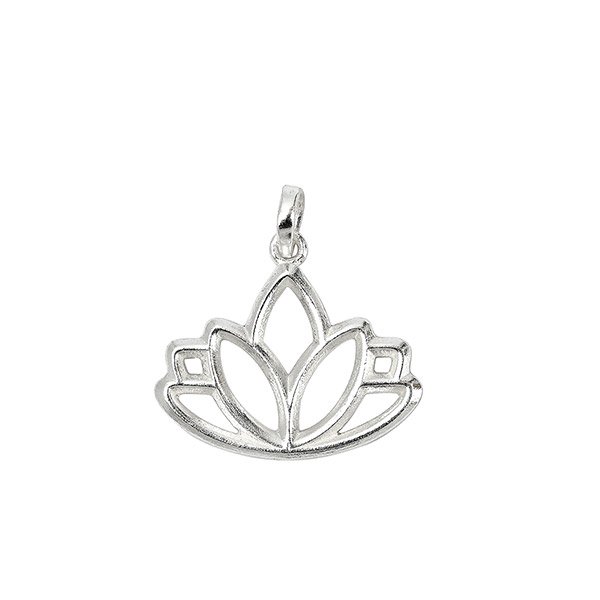 Anhänger Lotus, Mix&Match, versilbert