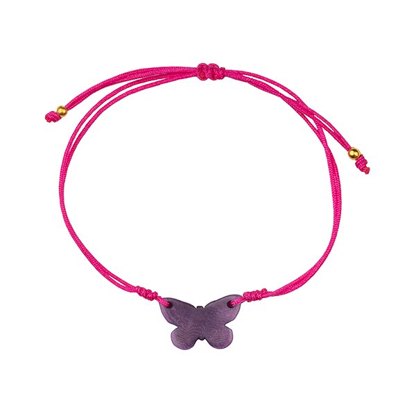 Armband SCHMETTERLING lila violett, Tagua