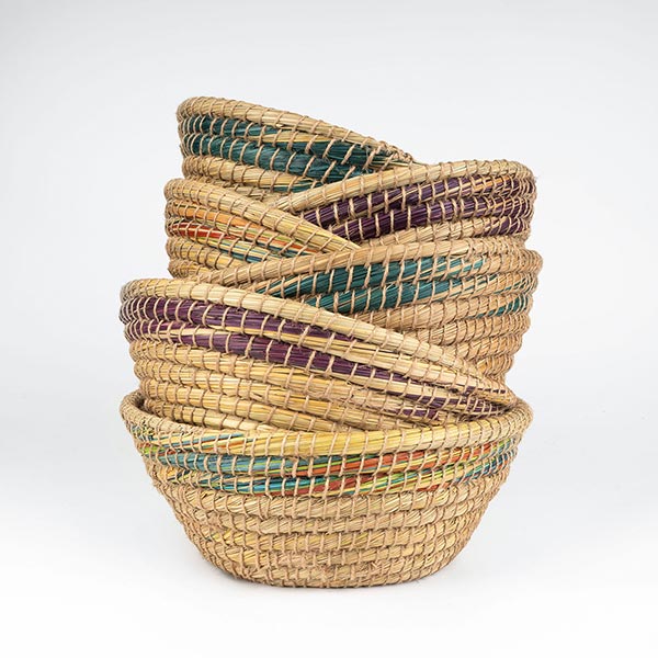 Korbschale 32cm STRIPES, Kaisagras / CONTIGO Fairtrade Onlineshop