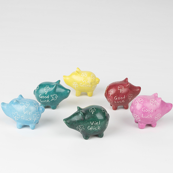 Glücksschwein 5cm graviert, Speckstein kaufen Glücksschwein 5cm graviert, Speckstein / CONTIGO Fairtrade Onlineshop