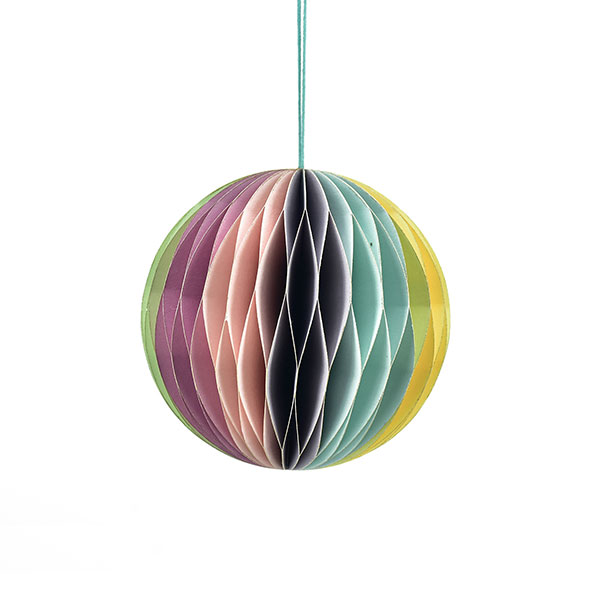 Papierdeko Origami 9 cm, RAINBOW BOWL, pastell, Papier, handgemacht