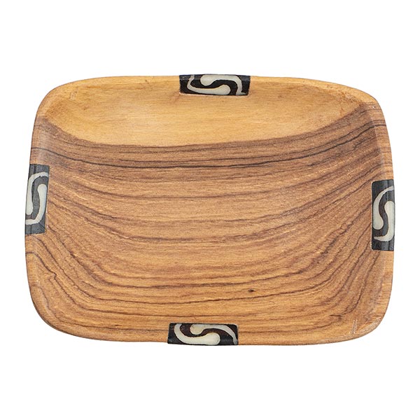 Schale rechteckig 12x9cm BONE, Olivenholz / CONTIGO Fairtrade Onlineshop