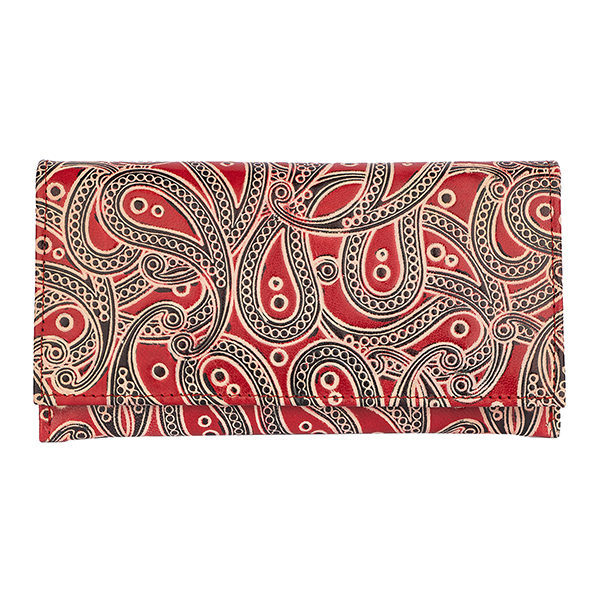 Brieftasche lang MAHAAN paisley, Ziegenleder Brieftasche lang MAHAAN paisley, Ziegenleder