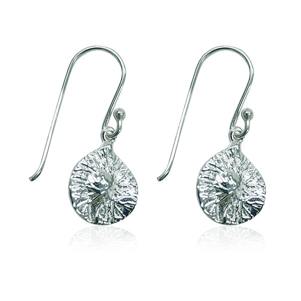 Ohrringe STRUCTURED LEAF, Silber / CONTIGO Fairtrade Onlineshop