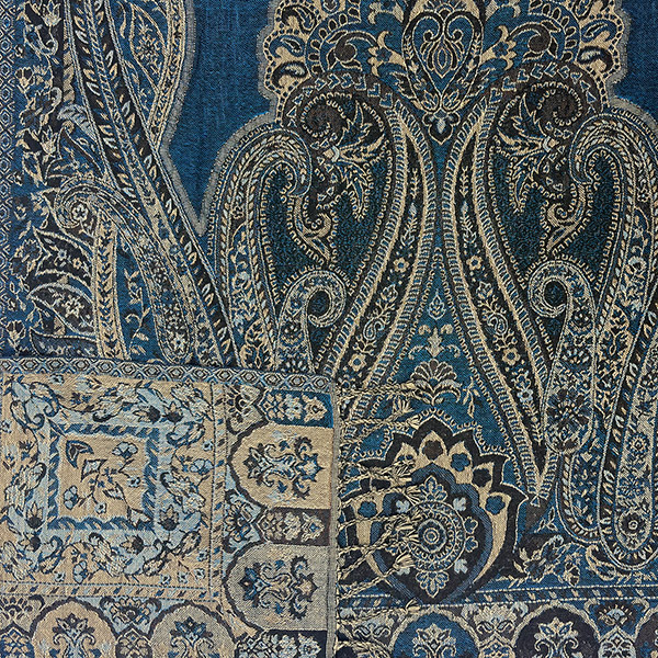 Wendestola LACE, dunkelblau-hellblau-mix, 180x70cm Wolle / CONTIGO Fairtrade Onlineshop