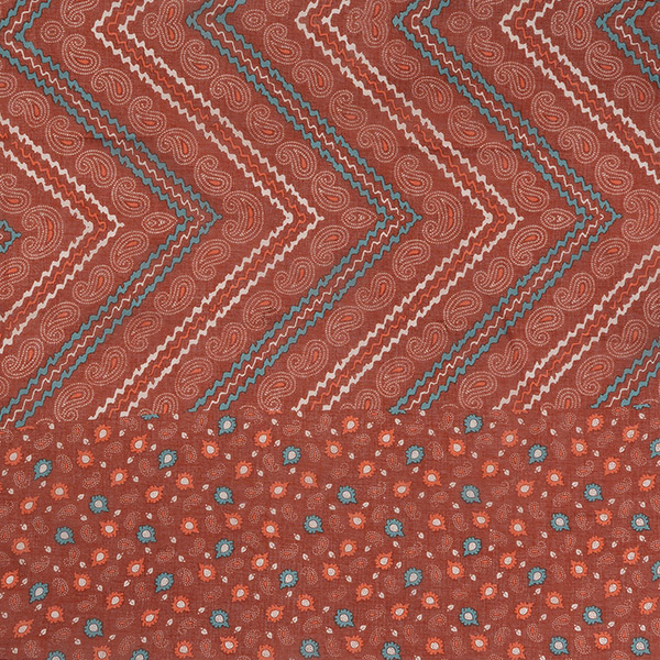 Schal RED PATCH, 200x100cm, 100 % Baumwolle (Bio), handgemacht