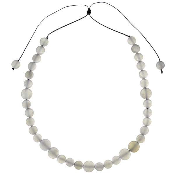 Halskette confetti grau, Tagua Halskette confetti grau, Tagua