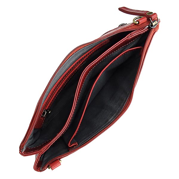Abendtasche ELEGANT rot, Ziegenleder / CONTIGO Fairtrade Onlineshop